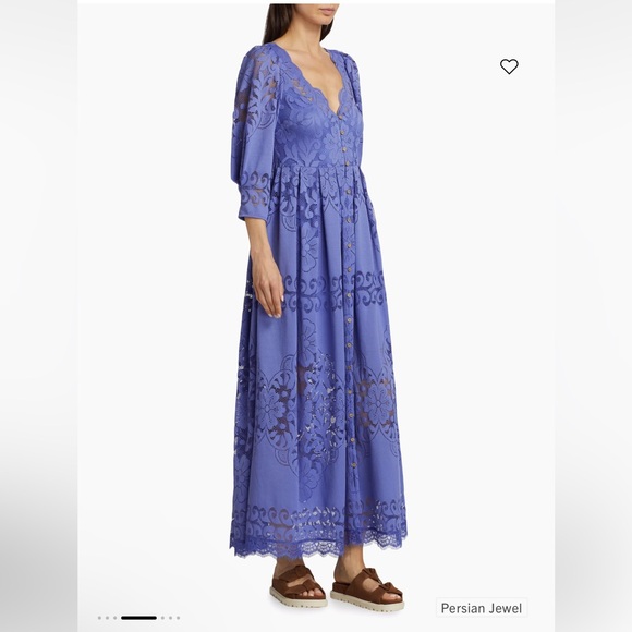 NWT Free people shadow dance midi dress in Persian jewel size m - Picture 4 of 12